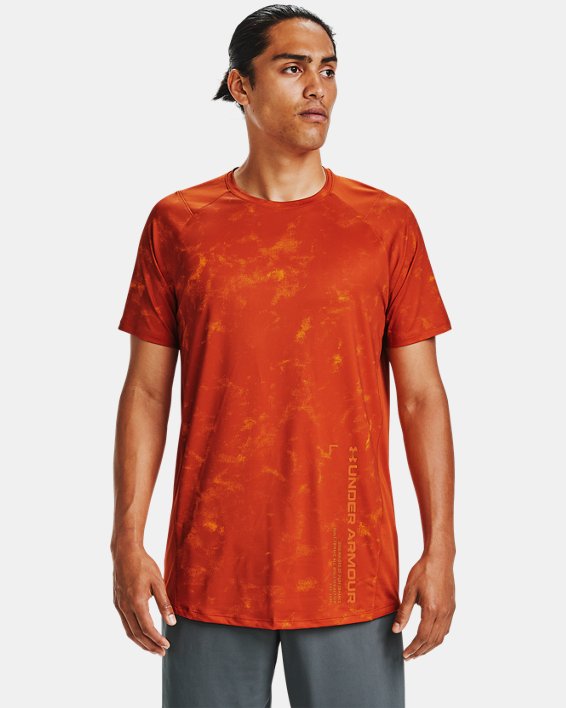 Camiseta de manga corta con estampado UA MK-1 para hombre, Orange, pdpMainDesktop image number 0